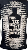 Anvil Men's This Tee Used To Be A Plastic Bottle Graphic Black Shirt Size Small