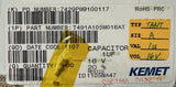 Reel of 1650 Kemet T491A105M016AT Tantalum Capacitor 1µF 16V 20% 10Ω SMD 1206