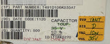 Reel of 230 Kemet T491D106K035AT Tantalum Capacitor 10µF 35V 10% 2917 1Ω ESR SMD