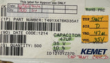 Reel of 200 Kemet T491X476K035AT Tantalum Capacitor 47µF 35V ±10% 2917 SMD