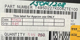 Reel of 375 Kemet T495D227K006ZTE100 Tantalum Capacitor 220µF 6.3V ±10% 2917 SMD