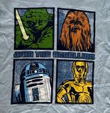 Disney Youth Star Wars Join The Rebellion Blue Short Sleeve Shirt Size Medium