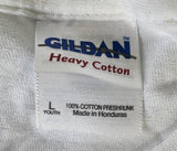 Gildan Youth Ready Set Ride 2010 Graphic White Short Sleeve Shirt Size Large