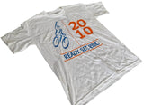 Gildan Youth Ready Set Ride 2010 Graphic White Short Sleeve Shirt Size Large