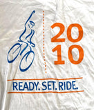 Gildan Youth Ready Set Ride 2010 Graphic White Short Sleeve Shirt Size Large