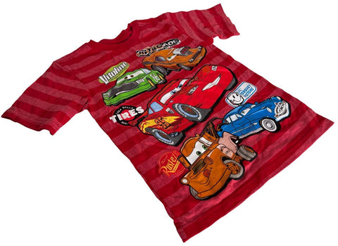 Disney Youth Cars Lightning McQueen & Friends Red Short Sleeve Shirt Size Small