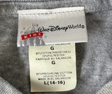 Disney Youth Walt Disney World Mickey & Friends Go Long Gray Shirt Size Large