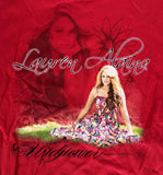 Anvil Youth Lauren Alaina Wildflower Graphic Red Short Sleeve Shirt Size Large