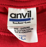 Anvil Youth Lauren Alaina Wildflower Graphic Red Short Sleeve Shirt Size Large