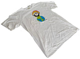 Anvil Youth Earth Day 2010 Penguin Graphic White Short Sleeve Shirt Size Large