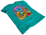 Disney Youth Lilo & Stitch Hawaii Graphic Teal Short Sleeve Shirt Size Medium