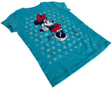 Disney Youth Minnie Mouse Graphic Blue Short Sleeve Shirt Size Medium