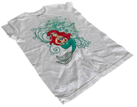 Disney Youth The Little Mermaid There's Magic In Dreams White Shirt Size Medium