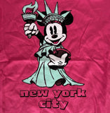 Disney Youth Minnie Mouse New York City Graphic Pink Shirt Size Large