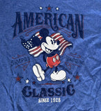 Disney Youth Mickey Mouse American Classic Since 1928 Blue Shirt Size Large