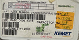 Reel of 1510 Kemet C1206C105K3RACTU Multilayer Ceramic Capacitor 1 µF 25V ±10%