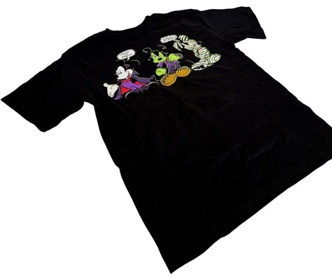 Disney Boys Mickey Mouse Halloween Trick Or Treat Black Shirt Size Medium