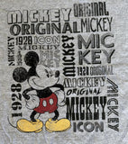 Disney Boys Original Mickey Mouse 1928 Graphic Gray Shirt Size Medium