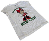 Disney Girls Minnie Mouse I'm Always On Santa's Nice List White Shirt Size M