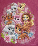 Disney Girls Palace Pets Best Pet Friends Graphic Pink Short Sleeve Shirt Size S