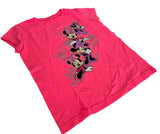 Disney Girls Minnie Mouse Graphic Pink Short Sleeve Shirt Size Medium