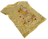 Disney Girls The Lion King Simba And Nala Yellow Short Sleeve Shirt Size Medium