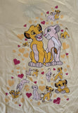Disney Girls The Lion King Simba And Nala Yellow Short Sleeve Shirt Size Medium