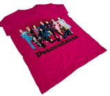 Disney Girls Descendants Cast Graphic Pink Short Sleeve Shirt Size Medium