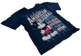 Disney Boys Mickey Mouse The One & Only American Original Blue Shirt Size XXS