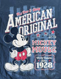 Disney Boys Mickey Mouse The One & Only American Original Blue Shirt Size XXS