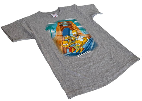 Anvil Youth Universal Studios Florida The Simpsons Gray Shirt Size Medium