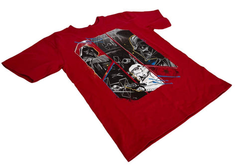 Disney Boys Star Wars Darth Vader Empire Graphic Red Shirt Size Medium
