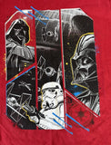 Disney Boys Star Wars Darth Vader Empire Graphic Red Shirt Size Medium