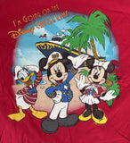 Hanes Boys I'm Going On The Disney Cruise Line Mickey Mouse Red Shirt Size M