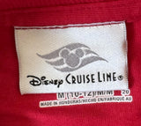 Hanes Boys I'm Going On The Disney Cruise Line Mickey Mouse Red Shirt Size M