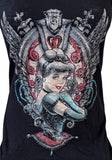 Disney Parks Women's Disneyland Cinderella Graphic Black Tank Top Size Medium