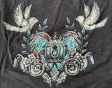 Disney Parks Women's Disneyland Cinderella Graphic Black Tank Top Size Medium