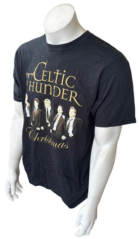 Anvil Men's Celtic Thunder Christmas 2010 Tour Black Short Sleeve Shirt Size L