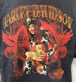 Alstyle Men's Harley Davidson Motorcycles Cowgirl Black Shirt Size Large