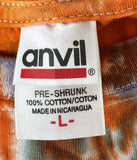 Anvil Men's Mountain Jam 2010 Graphic Tie Dye Short Sleeve Shirt Size Large
