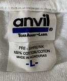 Anvil Men's The Big Lebowski Abide Graphic White Short Sleeve Shirt Size Large