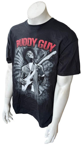 Anvil Men's Buddy Guy Living Proof 2011 Tour Black Short Sleeve Shirt Size Large