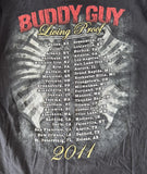 Anvil Men's Buddy Guy Living Proof 2011 Tour Black Short Sleeve Shirt Size Large