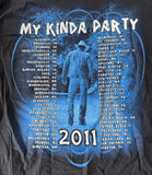 Anvil Men's Jason Aldean My Kinda Party Tour 2011 Black Shirt Size Large