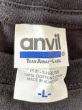 Anvil Men's Peter Frampton Tour 2011 Graphic Black Short Sleeve Shirt Size Large