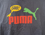 Anvil Men's Puma Big Cat Bird Grrr Graphic Black Short Sleeve Shirt Size Large