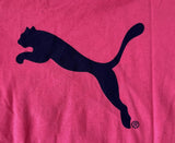 Anvil Men's S.C. Blues Soccer Puma Graphic Pink Short Sleeve Shirt Size Large