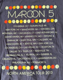 American Apparel Men's Maroon 5 2013 Tour Navy Short Sleeve Shirt Size Medium