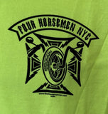 Four Horsemen NYC Men's Graphic Green Short Sleeve Shirt Size Large