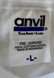 Anvil Men's Jason Richardson's Man Up Forum White Short Sleeve Shirt Size Large